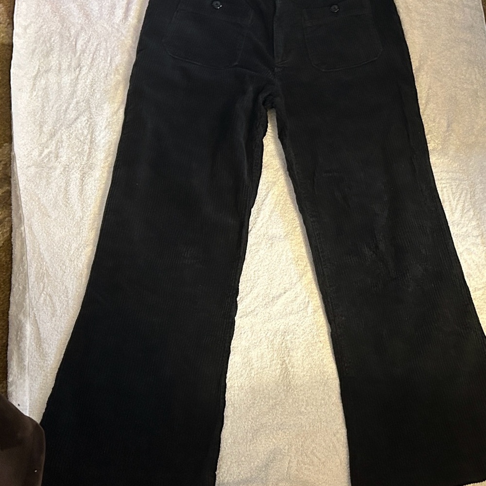 Free People Charcoal Corduroy Pants
